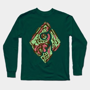 Pink Mint Abstract Rhombus Long Sleeve T-Shirt